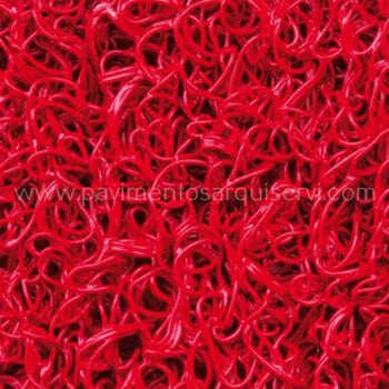 Moquetas 100% PVC Rojo Felpudo